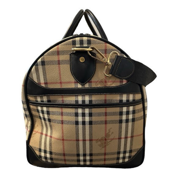 Burberrys Haymarket Check Travel Bag W Strap EUC! - Picture 12 of 16